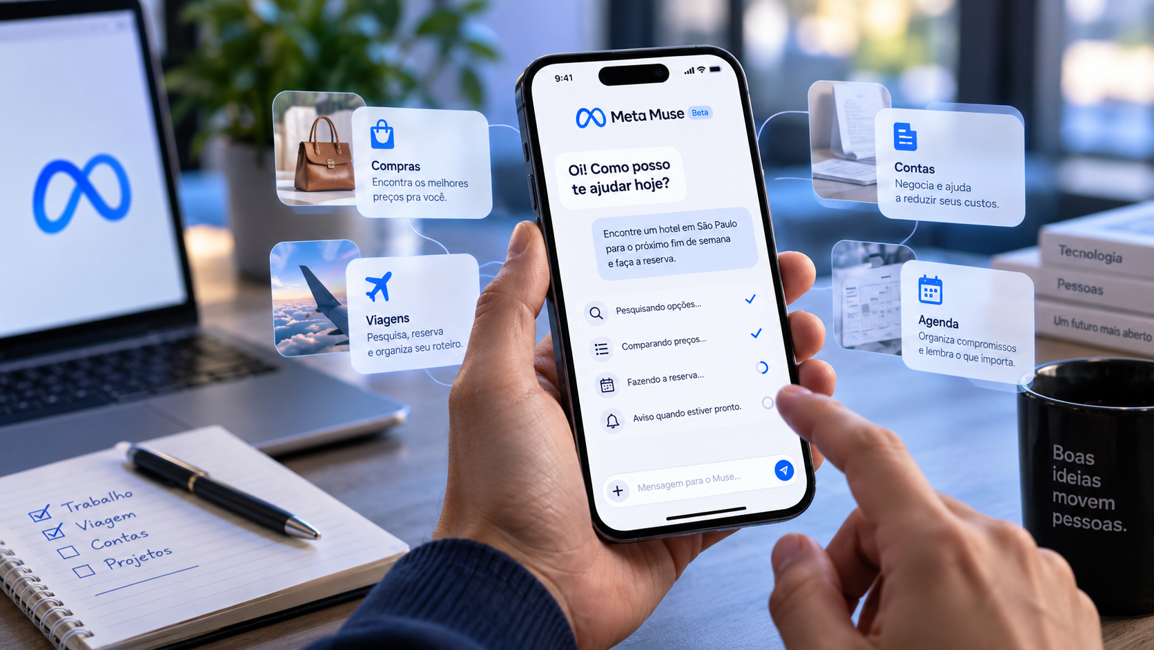 Meta Muse: agente pessoal de IA que compra, negocia e executa tarefas